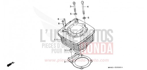 CYLINDRE NX650K de 1989
